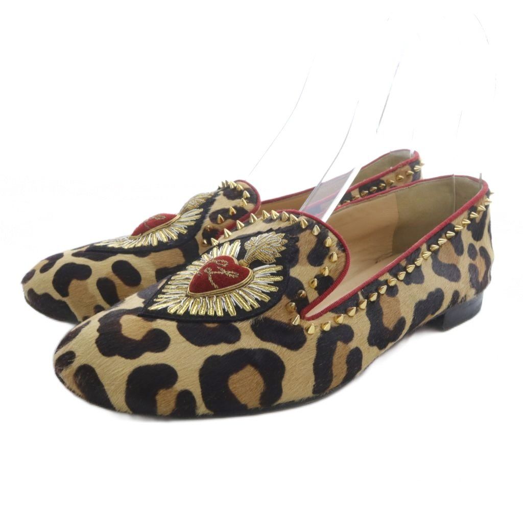 クリスチャンルブタン Christian louboutin ハラコ スパイク