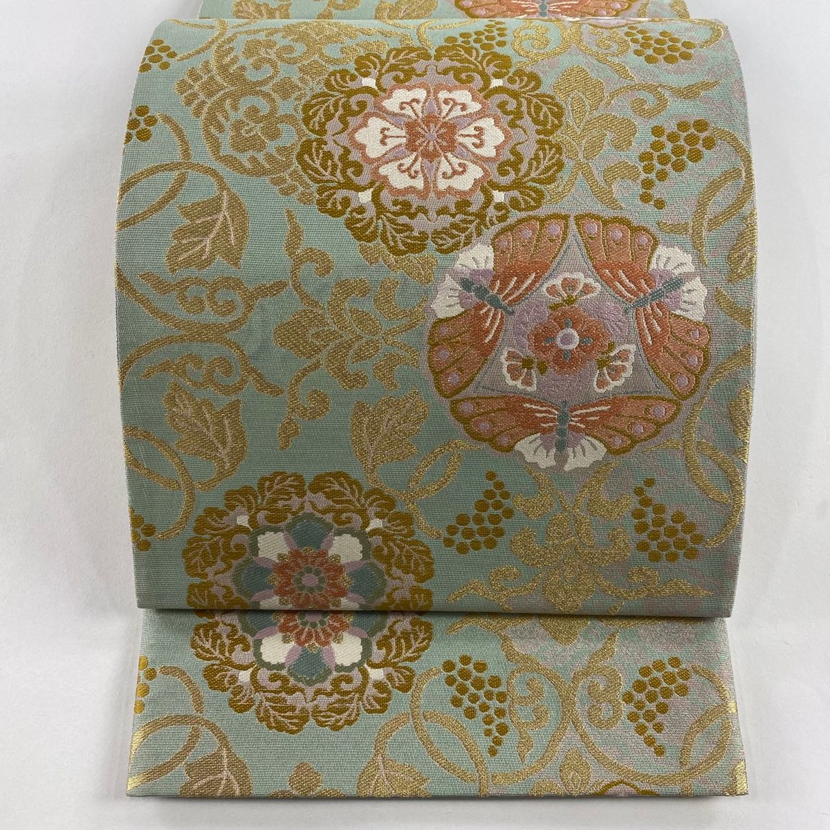 袋帯 秀品 正倉夢華文 金銀糸 薄緑 六通 正絹 【中古】 - メルカリ