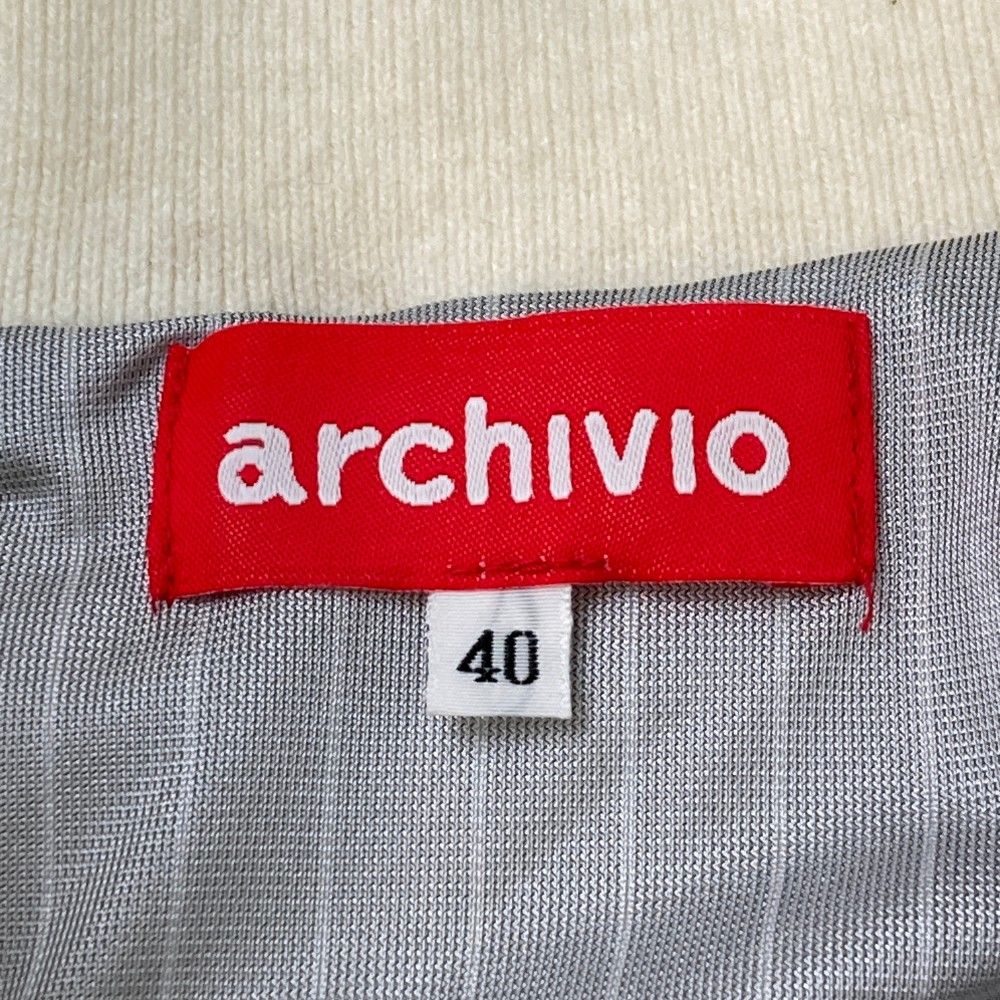 サイズ：40 ARCHIVIO アルチビオ 蓄熱 中綿スカート ホワイト系