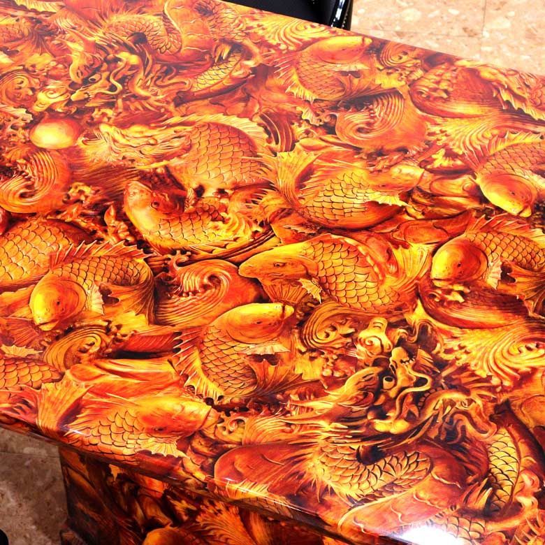 大理石 ダイニングセット 5点セット 180cm 本革 ブラック 4人用 龍と鯉 大理石 ダイニングセット 5点セット 180cm 本革 ブラック 4人用