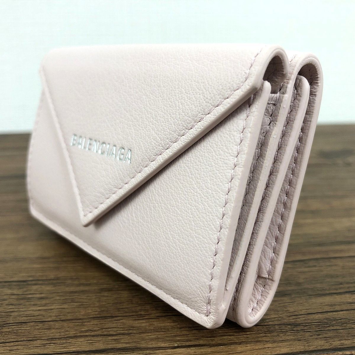 スノーブルー 未使用品 BALENCIAGA コンパクトウォレット 452 - 通販