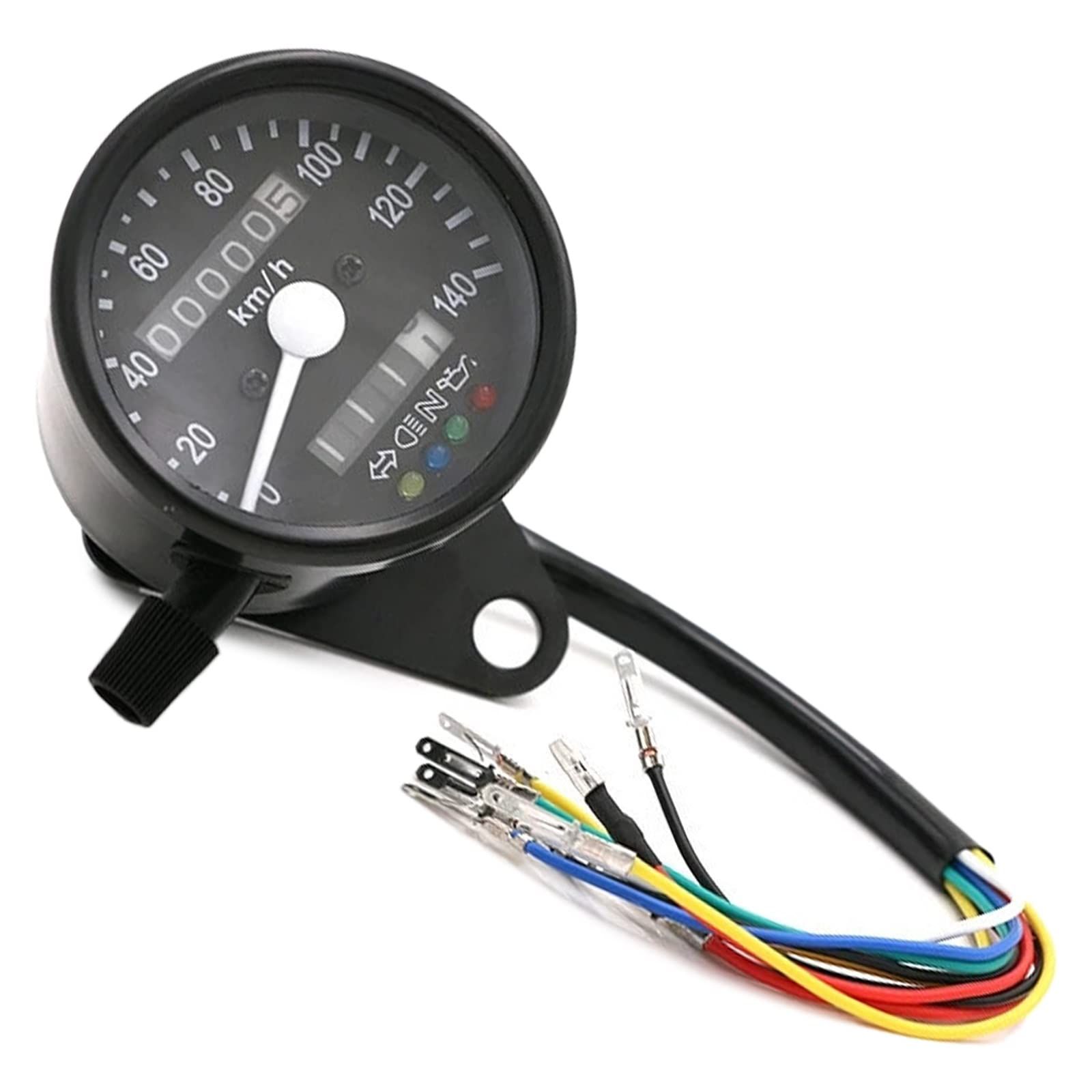 Meliore 機械式 LED ミニ スピードメーター 140km 140キロ バイク 