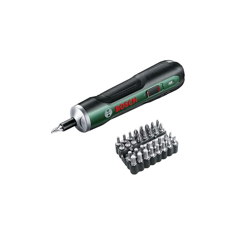 ボッシュ BOSCH 3.6Vコードレスドライバー 電動ドライバー 充電式 正逆転切替 トルク調整 家具の組み立て DIY ビット32本 充電用USBケーブル ケース付 PUSHDRIVE 0