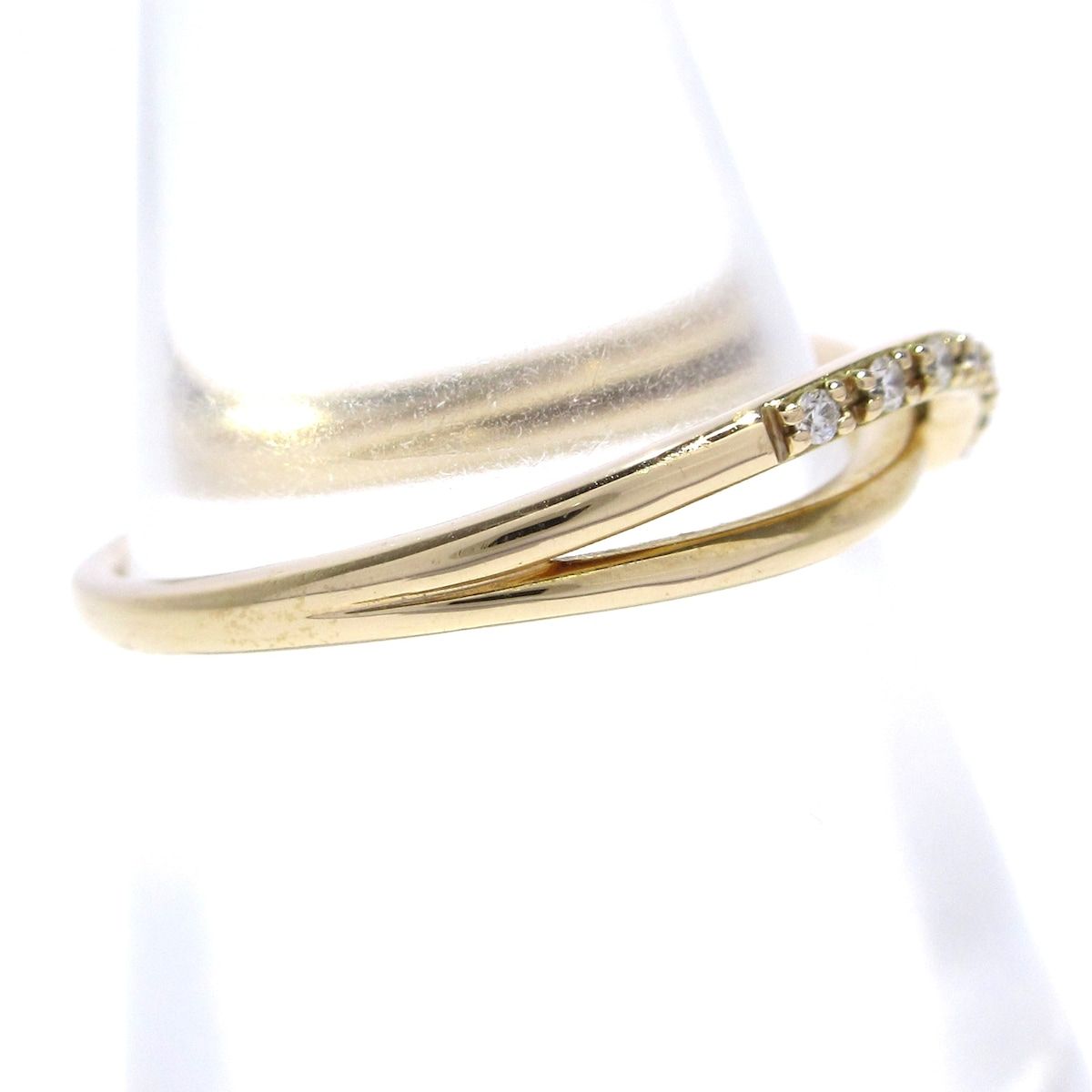 美品【4℃　ヨンドシー】K18PG ダイヤモンド 4℃(ヨンドシー) リング美品 - K18PG×ダイヤモンド 総重量:2.3g
