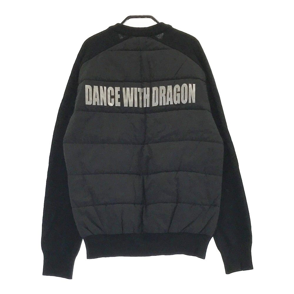 サイズ：2 DANCE WITH DRAGON ダンスウィズドラゴン  中綿切替 ウール ニットセーター  ブラック系 [240101453424] ゴルフウェア メンズ ストスト サイズ：2 DANCE WITH DRAGON ダンスウィズドラゴン 中綿切替