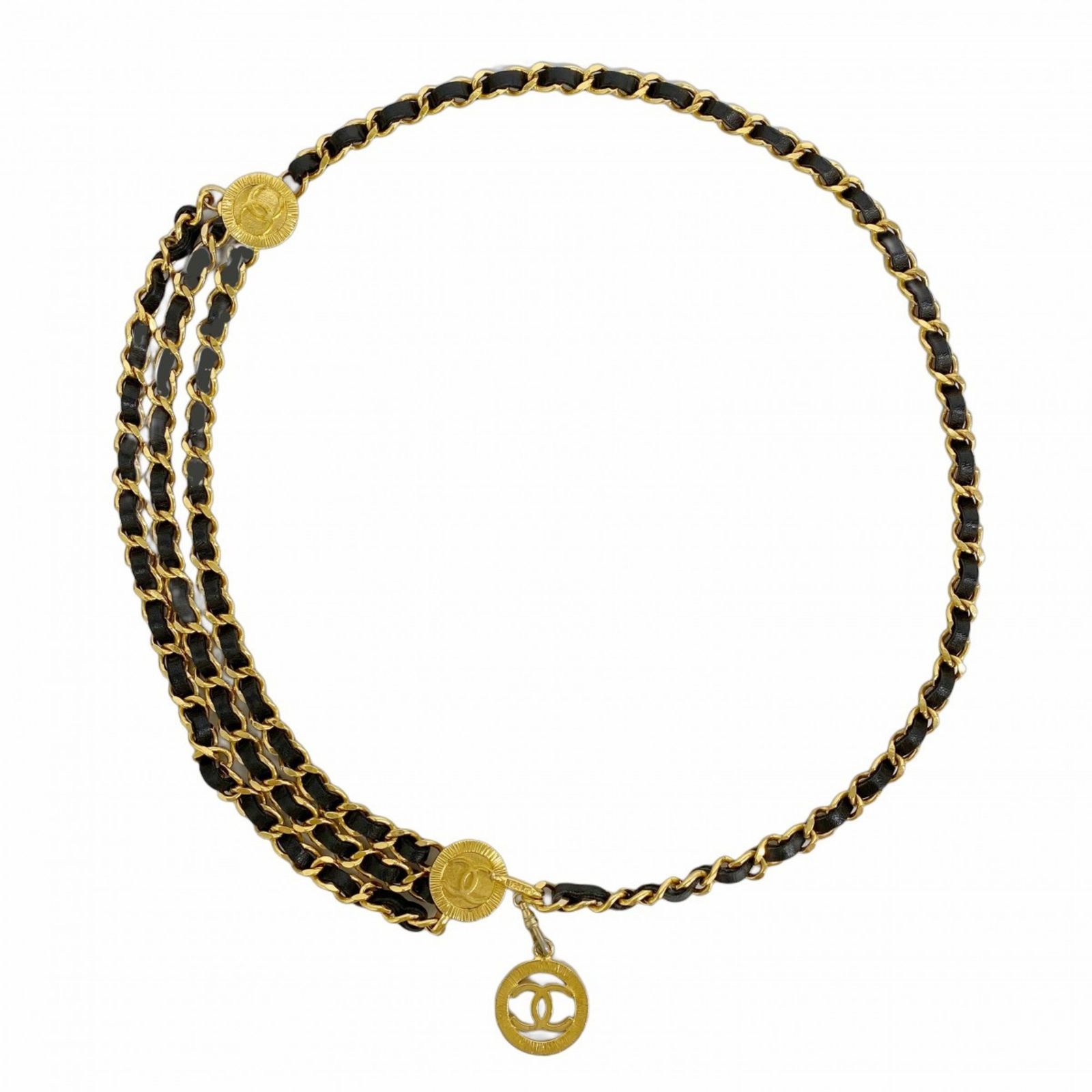 シャネル(Chanel) シャネル ベルト チェーン ブラック