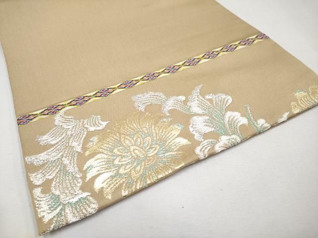 平和屋本店■最高級　龍村平蔵製　六通柄　本袋帯　歌仙色紙文　金銀糸　逸品　CYAA1112s5 平和屋本店□最高級 龍村平蔵製 六通柄 本袋帯 歌仙色紙文 金銀糸 逸品