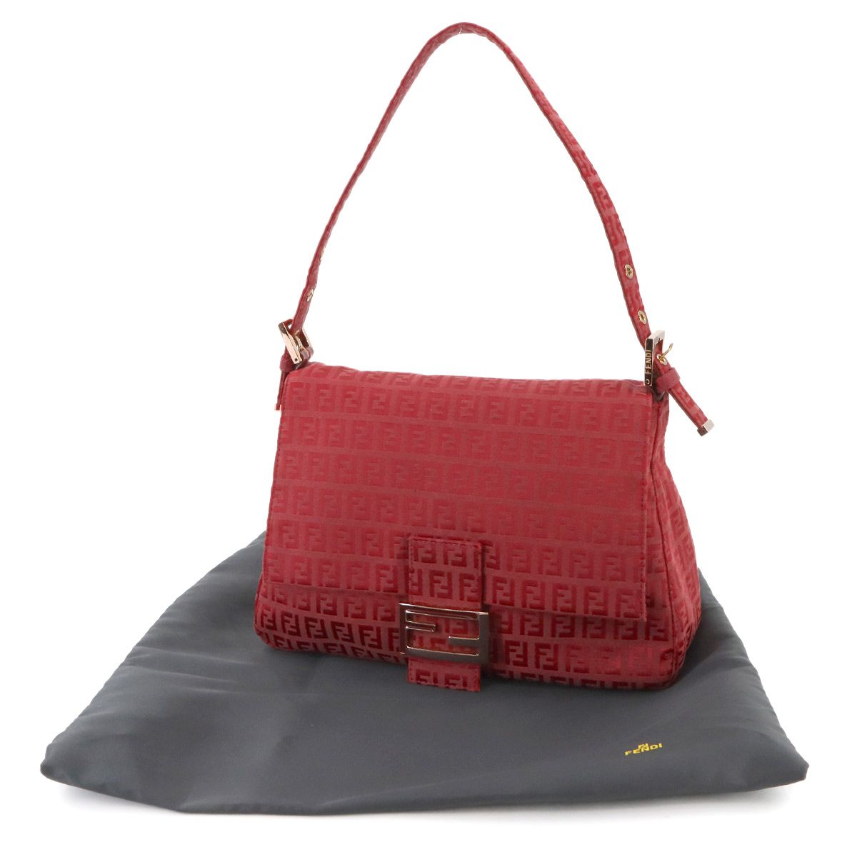 良品 1737 FENDI ワンショルダーバッグ マンマバケット ズッキーノ 新品同様 フェンディ FENDI ズッキーノ マンマバゲット