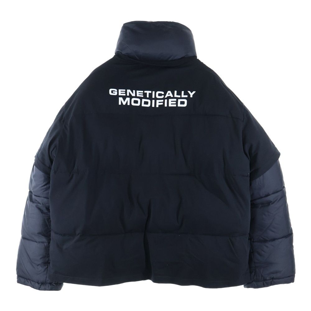 VETEMENTS ヴェトモン レイヤードデザイン フロントプリント ダウンジャケット ブラック WAH18JA10