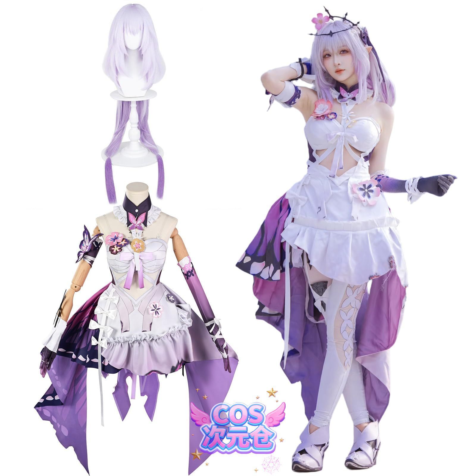 キャストリス ウィッグ付き 神併 崩壊スターレイル コスプレ ウィッグ付き ホタル 開拓者 ロビン 花火 ブラックスワン ゲーム コスプレ衣装 イベント 大人用 仮