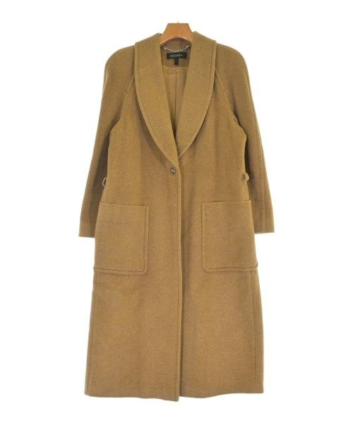 新品 タグ付き ESCADA エスカーダ キャメル100% ロング コート 茶 ESCADA コート（その他） レディース 【古着】【中古】【送料無料