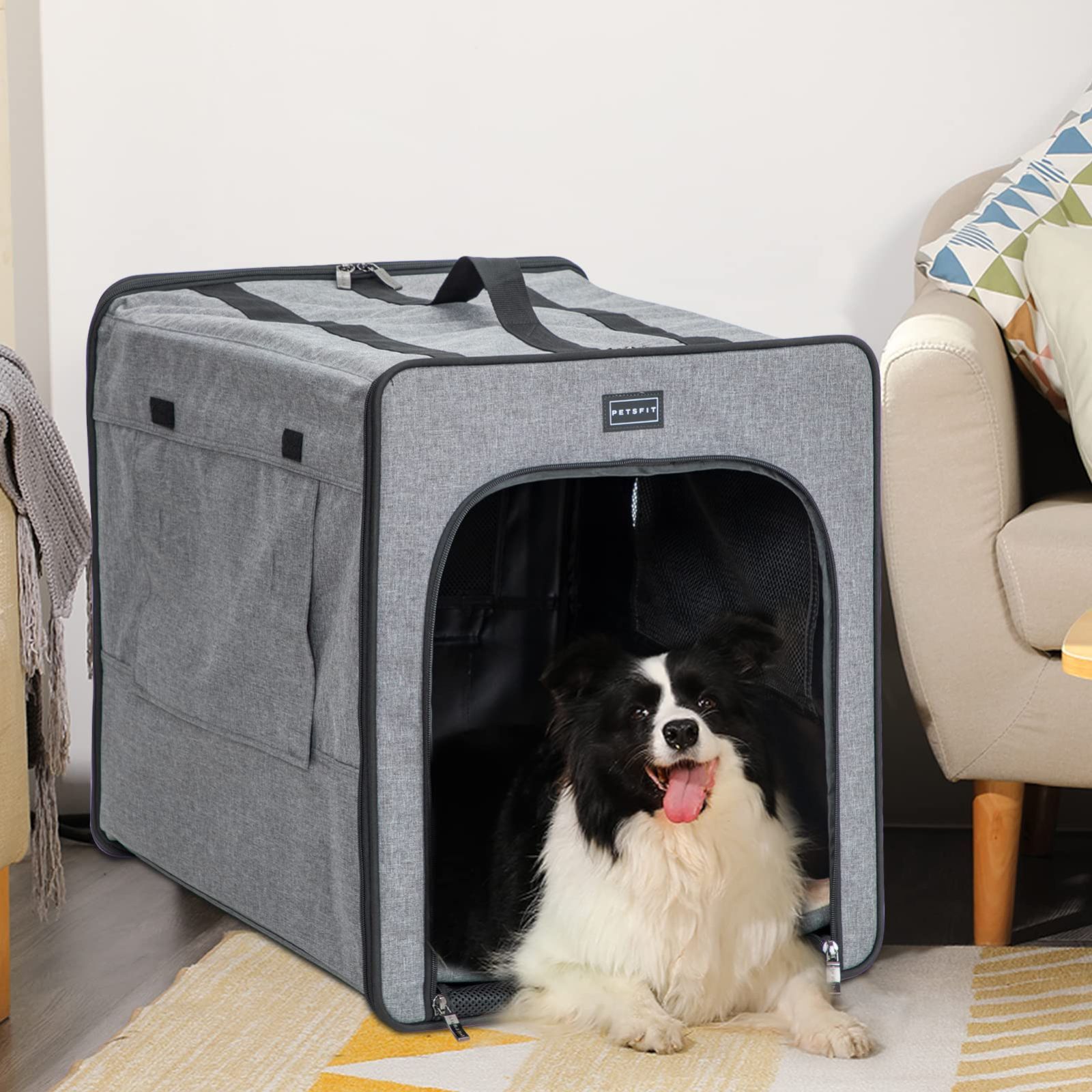 ☆折りたたみ ソフトクレート ポータブルケージ ペットハウス Petsfit 折りたたみソフトケージ ペットケージ