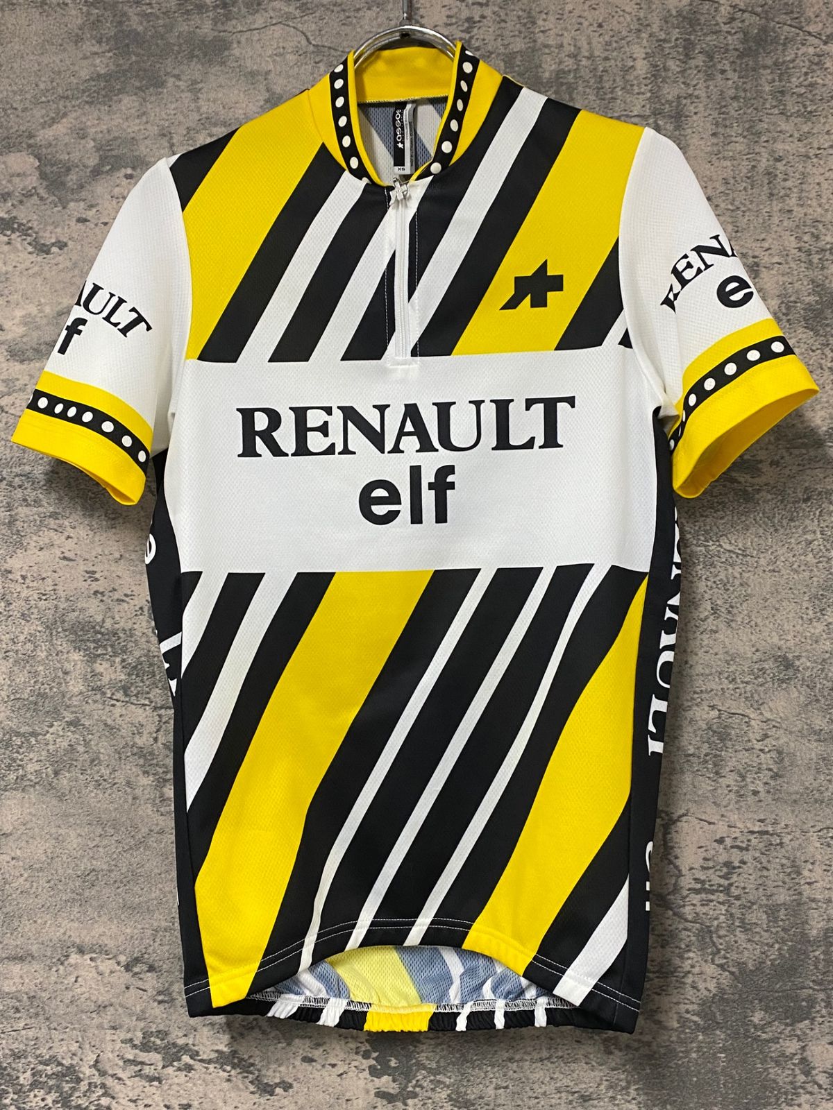 JG893 アソス assos 半袖サイクルジャージ 白黄 XS RENAULT elf