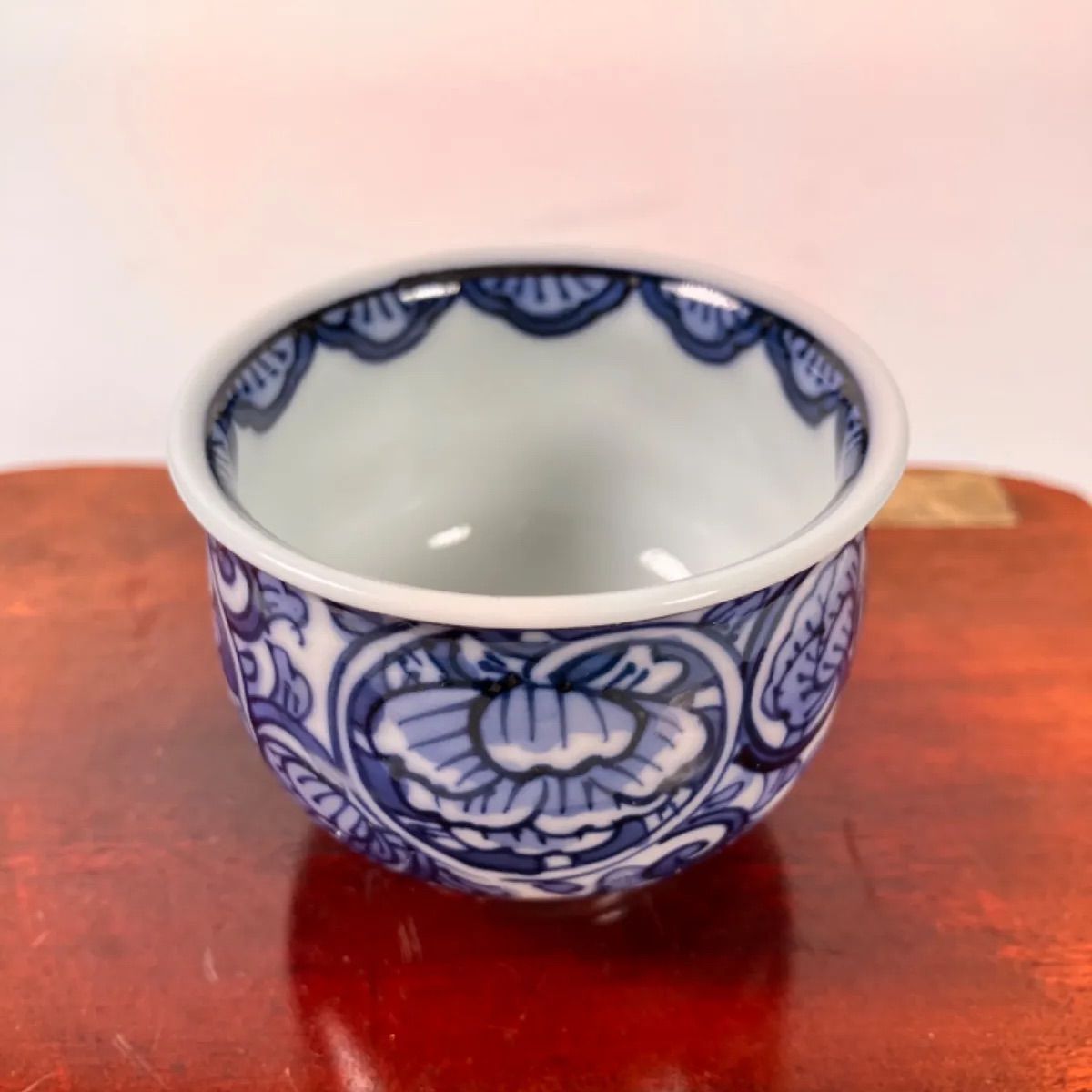 清水焼 藤平伸 工場 染付花紋ぐい呑み Yahoo!オークション - 藤平寧 花