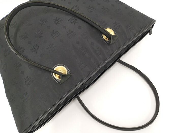 MCM トートバッグ ヴィセトス ナイロンキャンバス ブラック