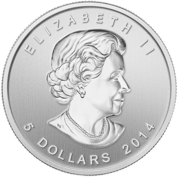 [保証書・カプセル付き] 2014年 (新品) カナダ「ハヤブサ・隼・ファルコン」純銀 1オンス 銀貨