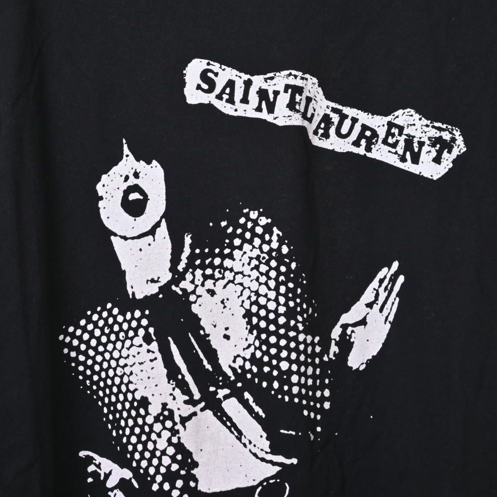 SAINT LAURENT PARIS イラストプリント Tシャツ Saint Laurent Paris イラストプリント クルーネック Tシャツ