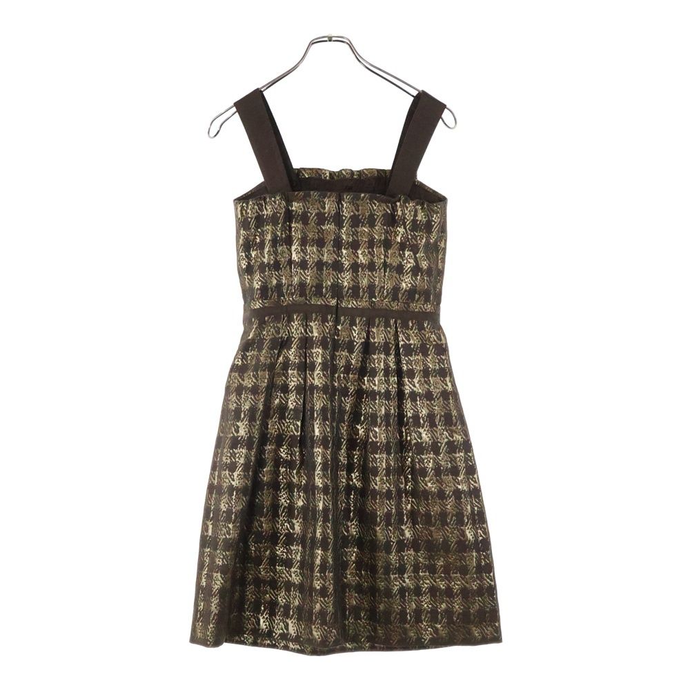 ANAYI アナイ ジャガード ポリコットン ワンピース ブラウン レディース 14025-42