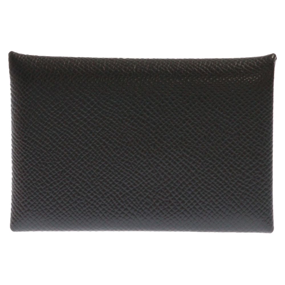 HERMES (エルメス) カルヴィ レザーコインケース ブラック Z刻印