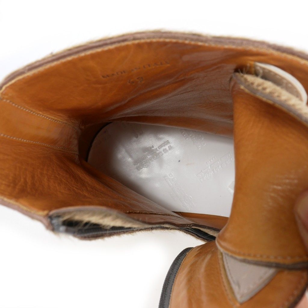 マルタンマルジェラ Martin Margiela 14AW ハラコ レースアップブーツ