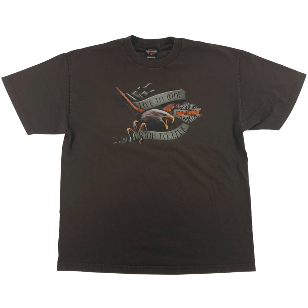 古着 ハーレーダビッドソン Harley-Davidson 鷲柄 イーグル柄 バックプリント モーターサイクル バイクTシャツ メンズXL相当|eaa538920