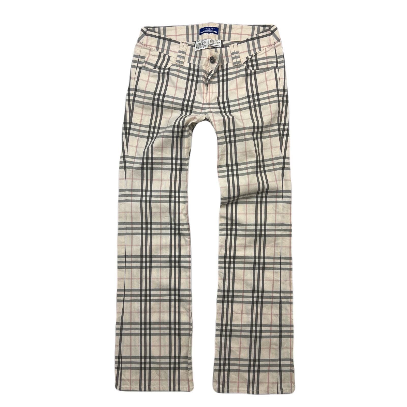 バーバリー ブルーレーベル BURBERRY 【美品】ノバチェック パンツ 38 