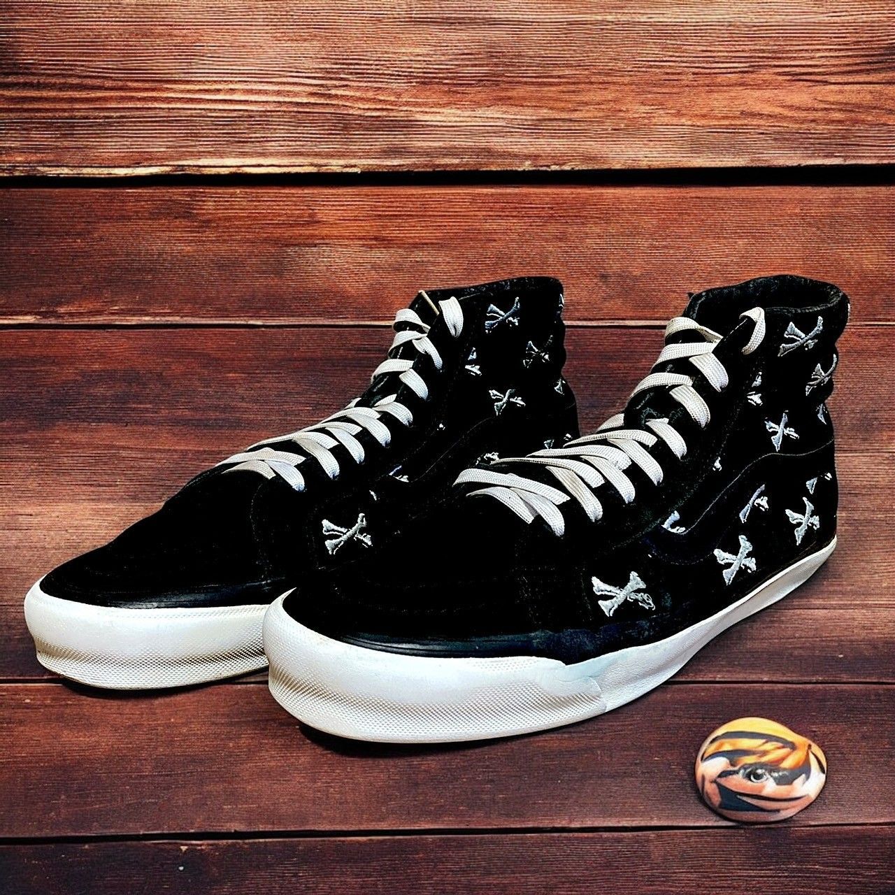 VANS ハイカット スニーカー VANS バンズ WTVUA 黒 骨 ボーン ハイカット 4980 p10 - メルカリ