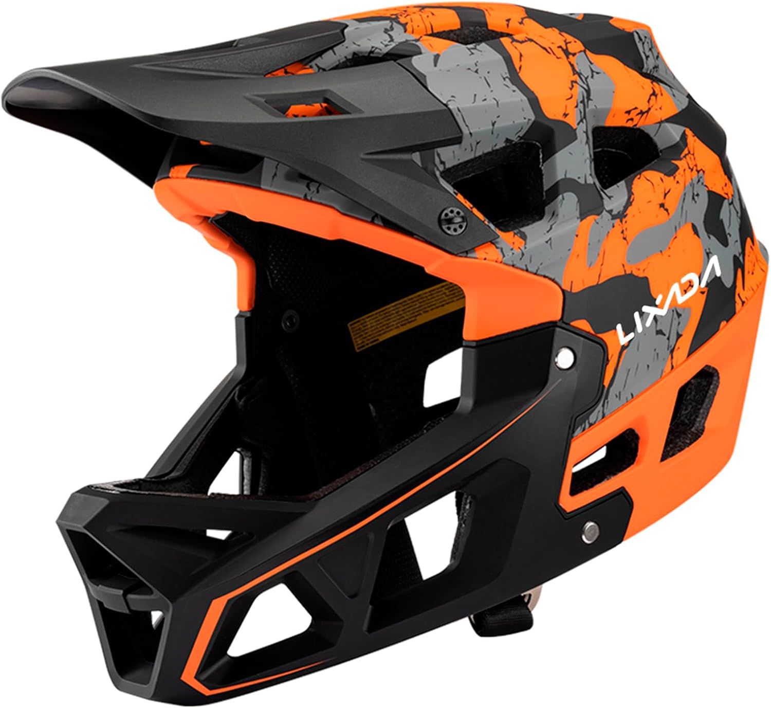 LIXADA フルフェイスマウンテンバイクヘルメット レーシングダウンヒルMTBヘルメット バイク ヘルメットフルフェイス マウンテンバイクヘルメット バイザー付き頭囲59-61cm ロードバイク ヘル