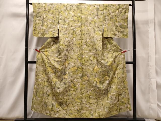 平和屋着物○上質な紬 エ霞文 正絹 逸品 DAAT1206tw （平和屋着物  