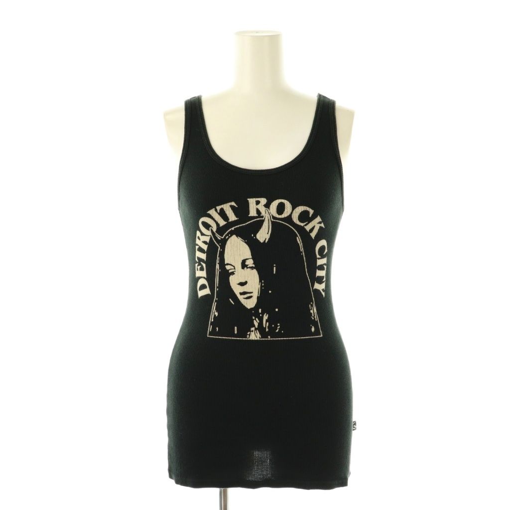 ヒステリックグラマーヒスガールタンクトップブラック ヒステリックグラマー HYSTERIC GLAMOUR ガールプリント タンク
