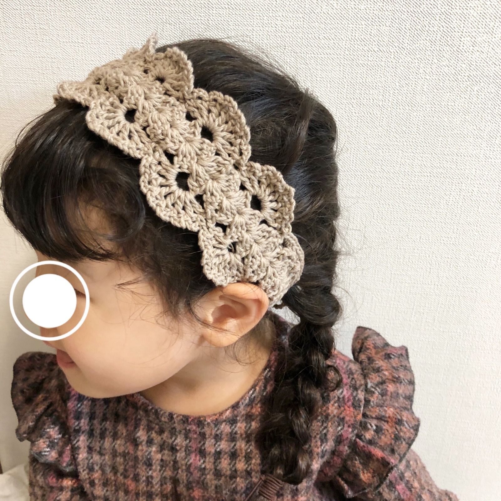 レース編みヘアバンド ハンドメイド - メルカリ