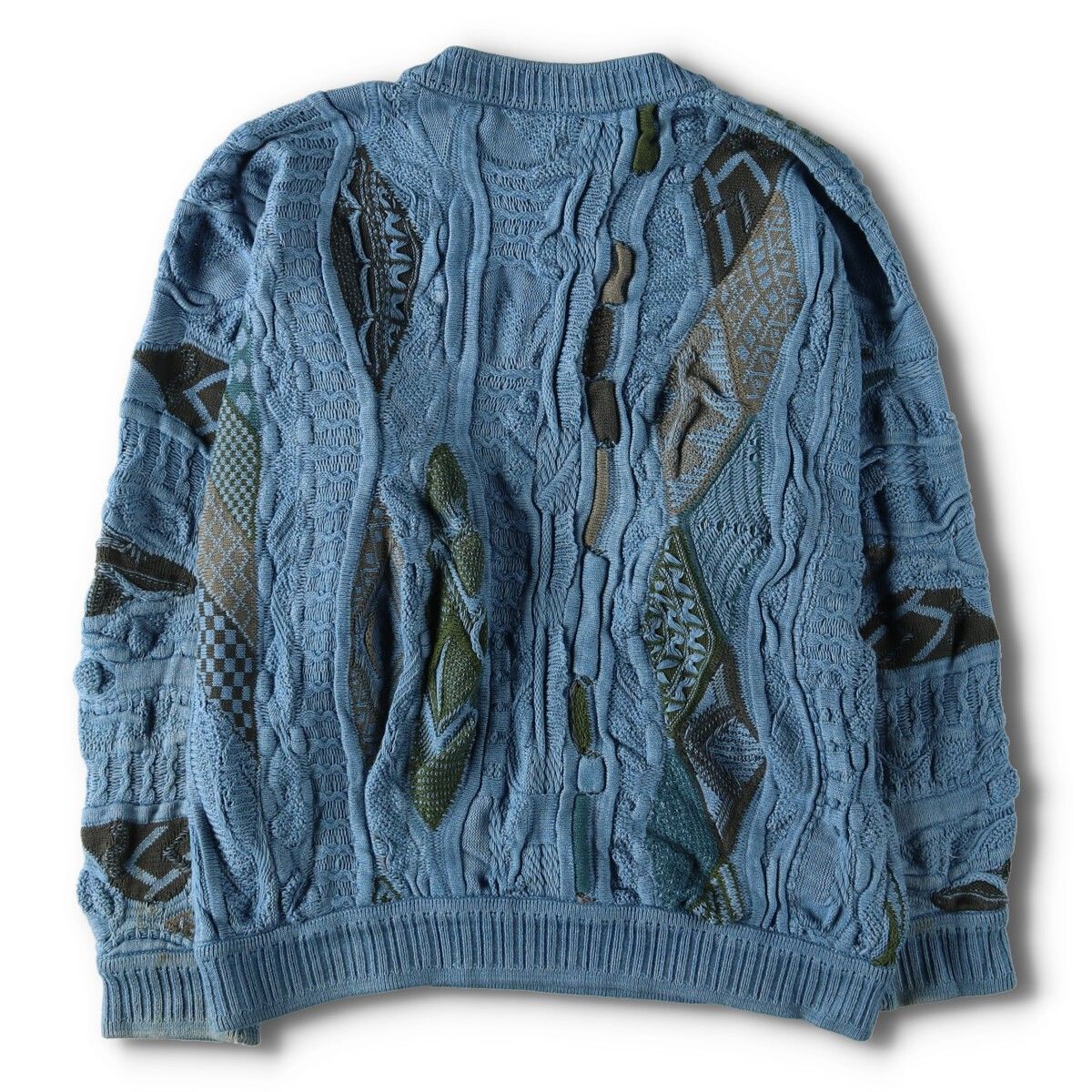 古着 クージー COOGI BLUES 総柄 3Dニットセーター オーストラリア製 