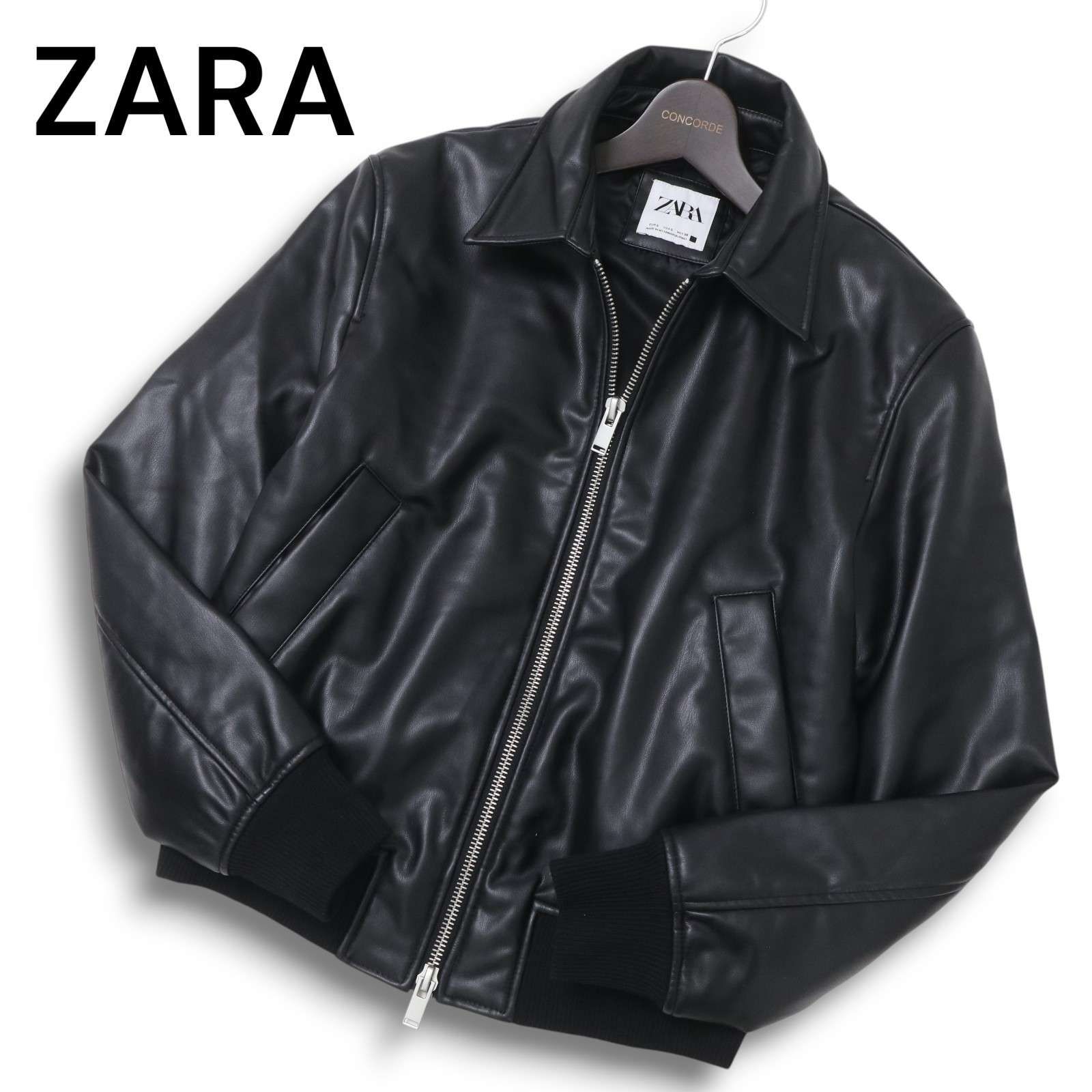 ZARA ザラ マン 秋冬 現行タグ☆ フェイクレザー ボンバー