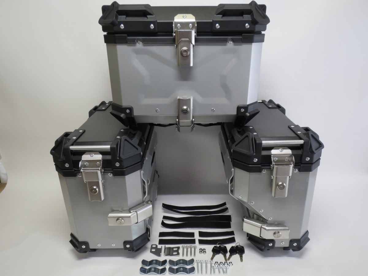 V-STROM 650 V-ストローム650XT 2017- サイドキャリア＆サイドBOX-B-リアBOX-B 5点セット黒銀