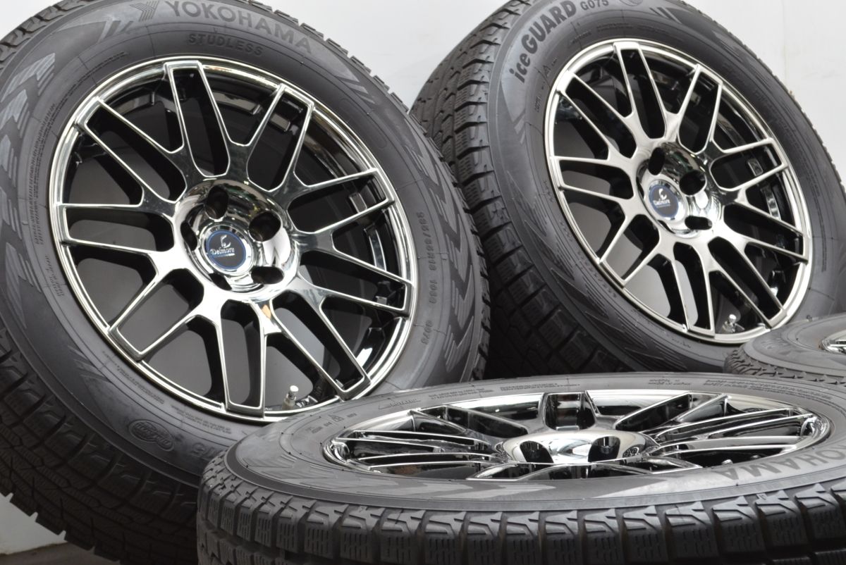 バリ溝 Weds デルモア 18in 8J 30 PCD114.3 ヨコハマ アイスガードG075 235 65R18 レクサス 設計 RX 空気圧センサー付き