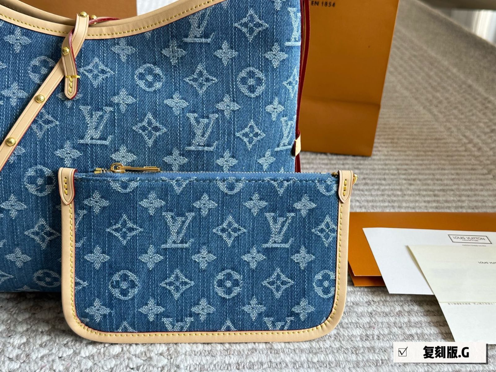 今日 LV 24 Limited Denim Carryall Medium ルイ ヴィトン 24 年 デニム キャリーオール ミディアム-MM輸入