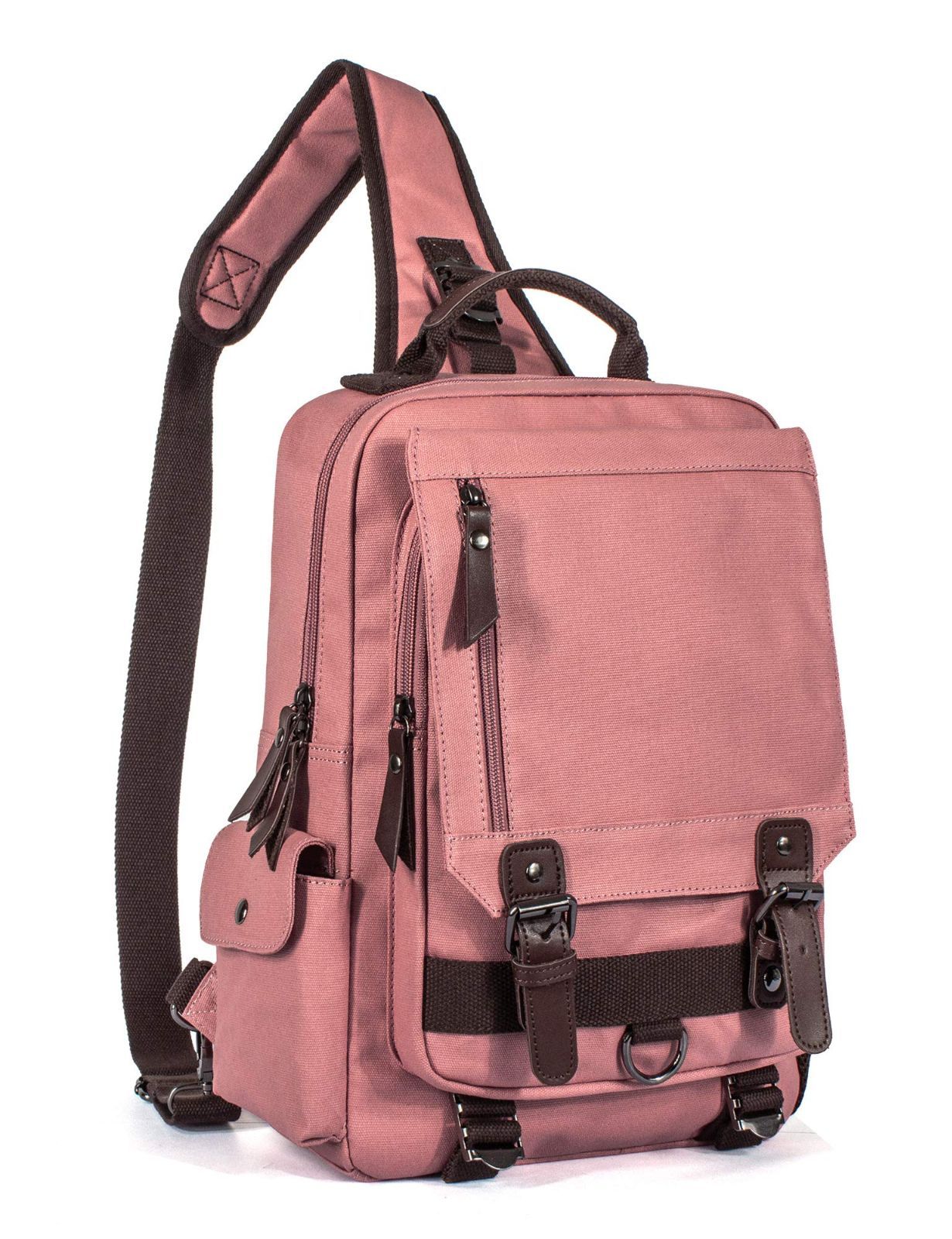 Leaper(リーパー) ボディバッグ ワンショルダー メンズ 帆布 ビッグ カバン 肩掛けバッグ 大容量 13インチPC対応 キャンバス 鞄 斜めがけ a4 おしゃれ 軽量 通勤 通学 旅行 多機能 ビジネス アウトドア