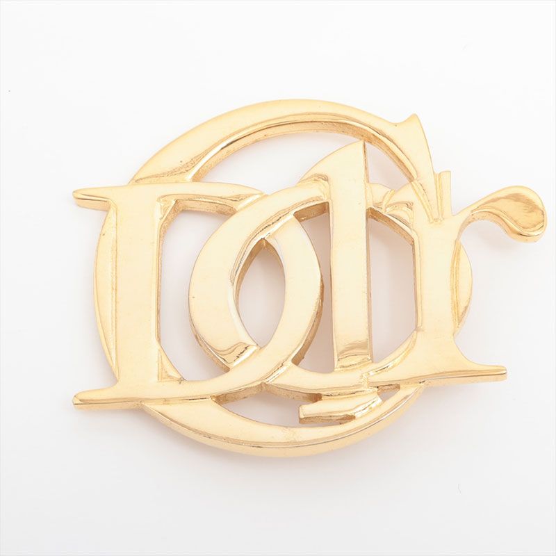 未使用級 希少 Dior クリスチャンディオール ブローチ リボン ゴールド Christian Dior クリスチャンディオール ブローチ ロゴ 未使用級