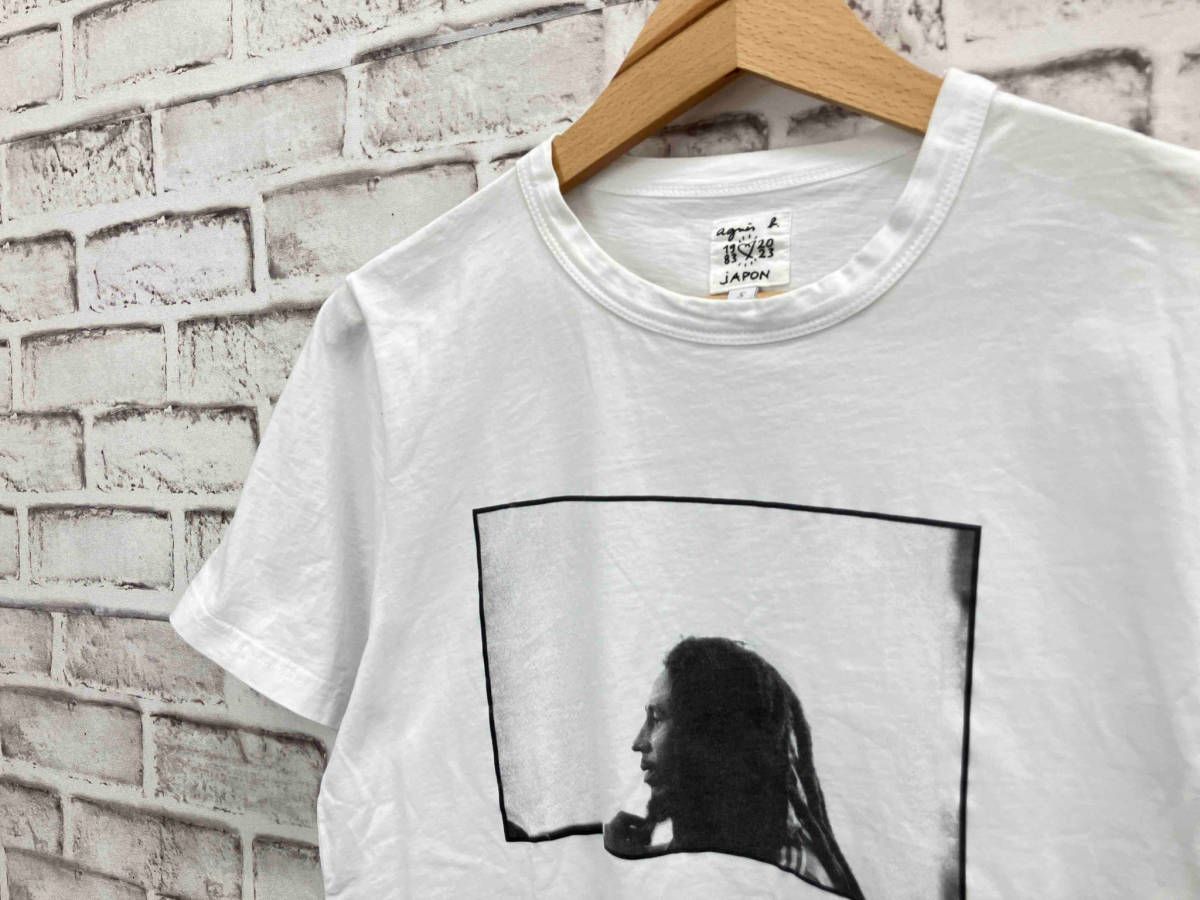 Agnes b アニエス べー Bob Marley 2eedition Tシャツ 半袖 Alain Dister サイズS ホワイト - メルカリ