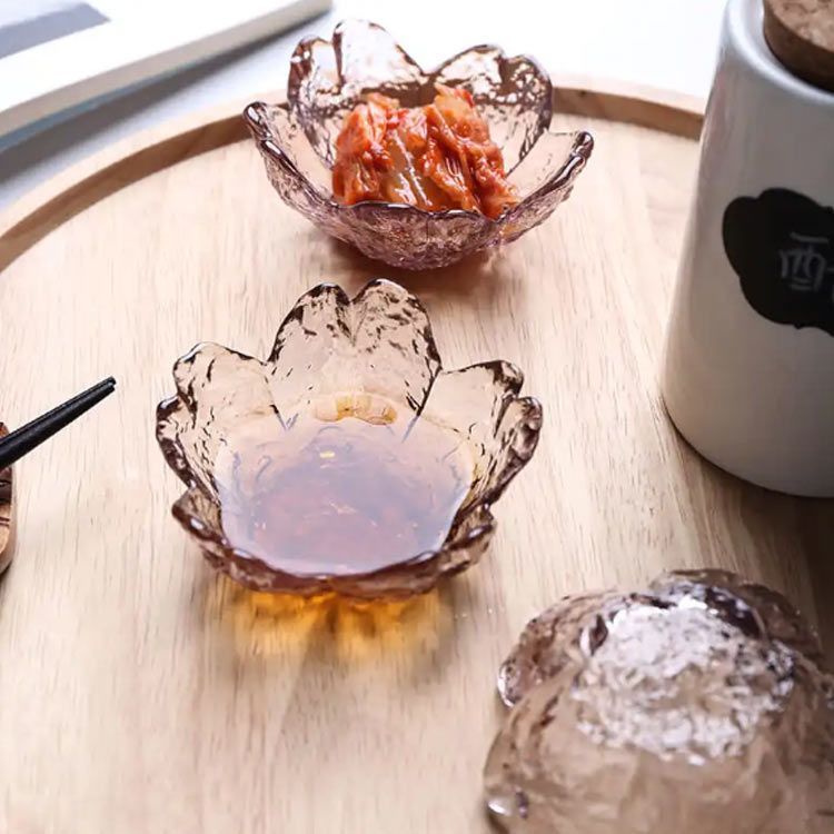 サクラ 4枚セット 桜 小皿 小鉢 おしゃれ クリア かわいい