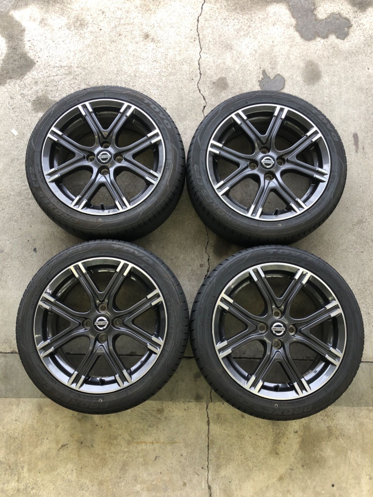 夏*雨様 マーチニスモ　純正ホイール 日産 マーチニスモ純正ホイールタイヤセット 205/45R/16