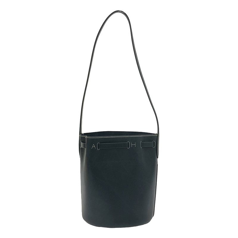 ANYA HINDMARCH アニヤハインドマーチ ショルダーバッグ スマイリー クロスボディバッグ - ネイビー レザー×スエード レディース タッセル付き ポシェット ゴールド金具 美品【本物保証】 ANYA HINDMARCH アニヤハインドマーチ ショルダーバッグ スマイリー