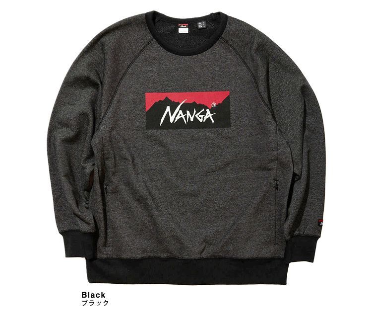 ナンガ NANGA エコハイブリッドボックスロゴスウェットシャツ