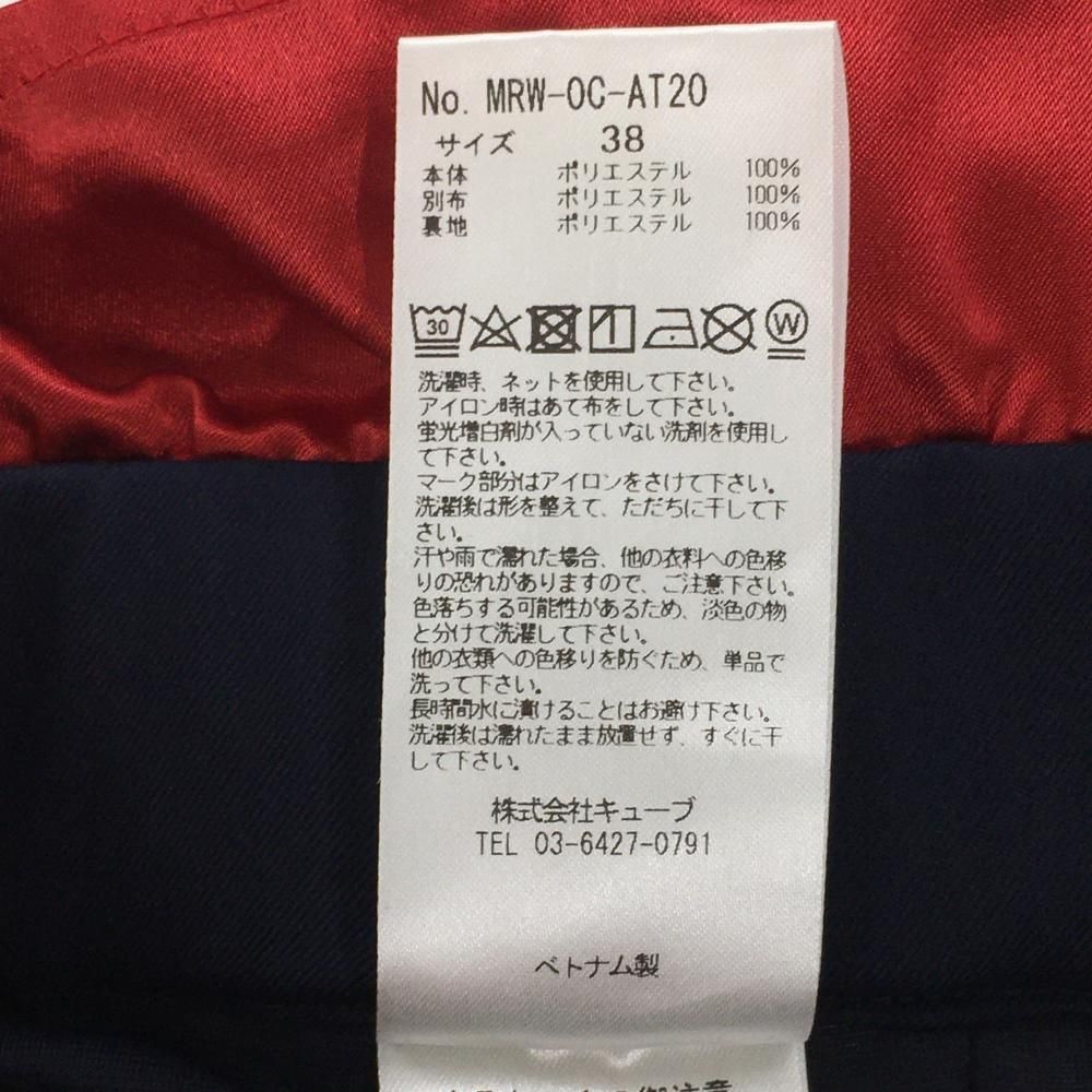 新品】マークアンドロナ ショートパンツ ネイビー×レッド 裏地付 RF