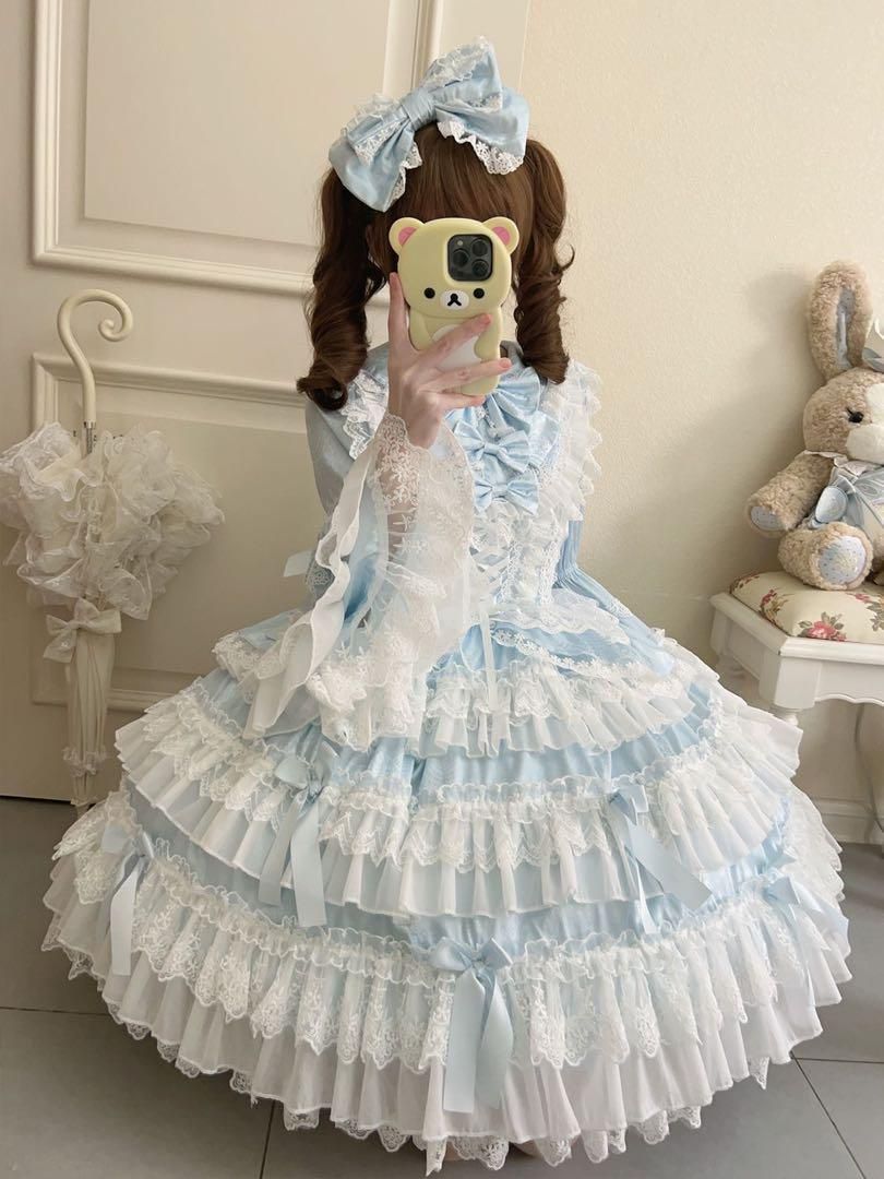 2024 【韓嬢♯ 黛薇爾】ゴスロリ・ロリータドレス doll長袖opロリィタ