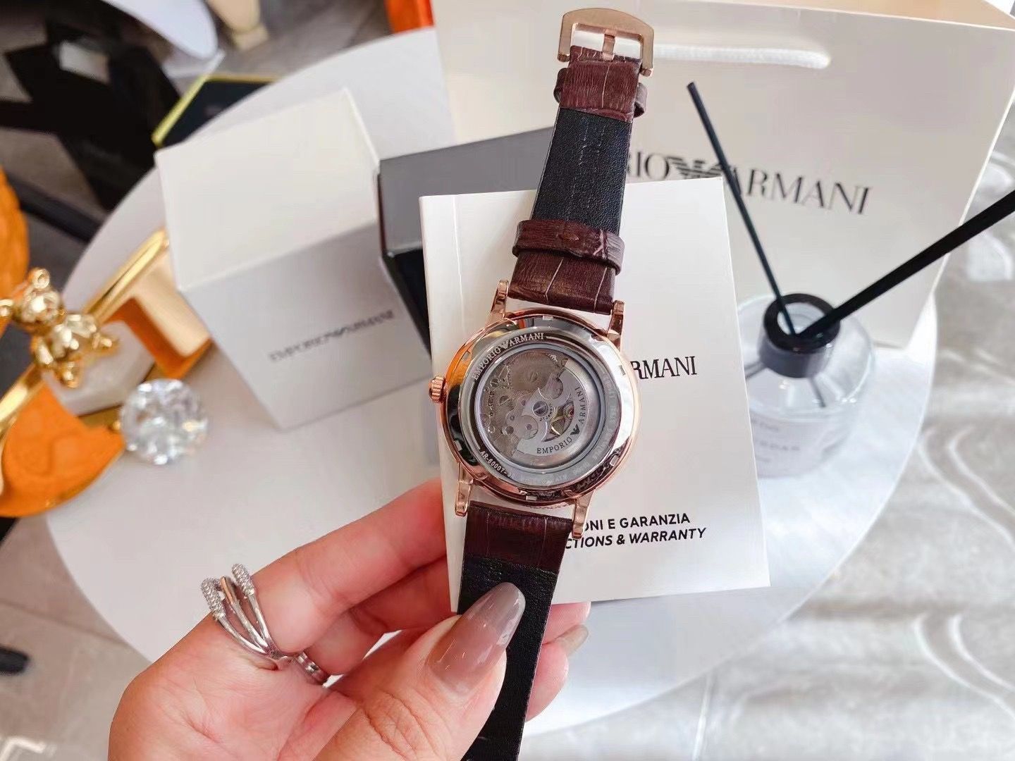 ARMANI アルマーニ メンズ腕時計 42mm｜自動巻き機械式×316L鋼