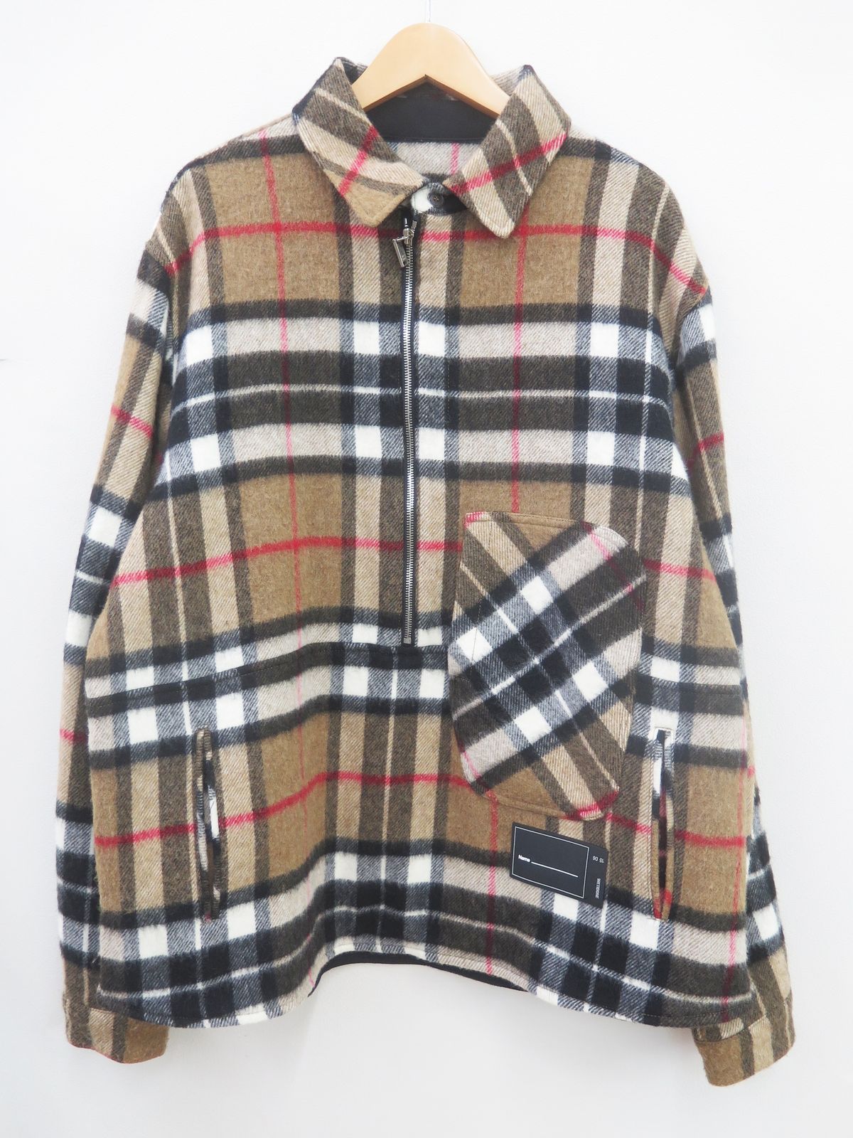 WE11DONE ウェルダン WD-BL3-20-910-U-CM CHECK ANORAK WOOL