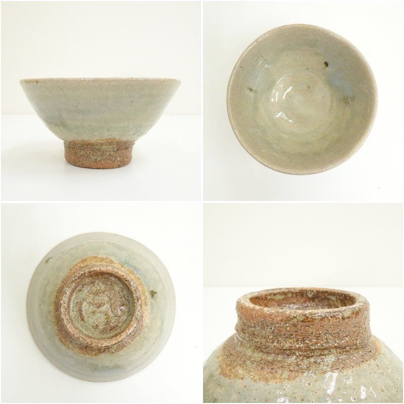 工場 加藤舜陶造 灰釉茶碗（共箱） 茶道 抹茶 おしゃれ 抹茶茶碗 抹茶