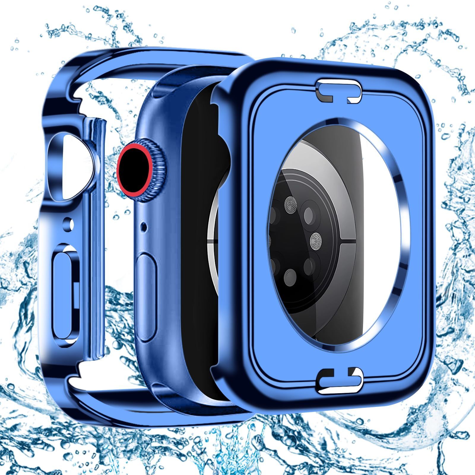【新着商品】BELIYO Apple Watch ケース Series 9/8/7 45mm 対応 アップルウォッチ カバー 強化ガラス IP68 水泳・スポーツ専用 360ど度 防水ケース 3D直角エッジデザイン 日本旭硝子材 キズ防止 アップル