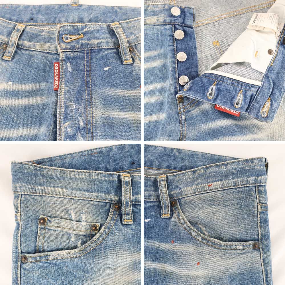 天白】【DSQUARED2】ディースクエアード デニムパンツ ペイント